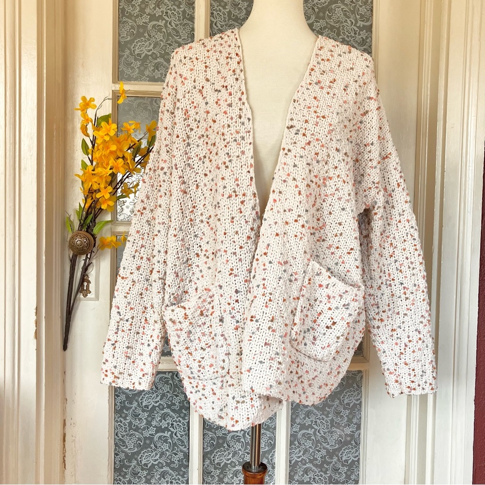MOON & MADISON | Confetti Loose Knit Pocket Cardigan